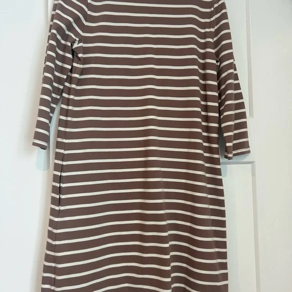 Garnet Hill 100% cotton bateau neck striped dress size 8 - Picture 7 of 7